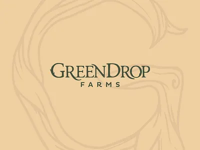 GreenDrop Farms brand branding design farm graphic design hand drawn illustration logo nature typography vector visual design
