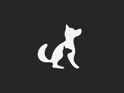 Dog / Cat Mark animals cat dog icon illustration logo mark pets