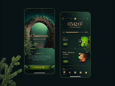 Christmas Mobile App app app design christmas design gifts holiday ios mobile new year ui ux