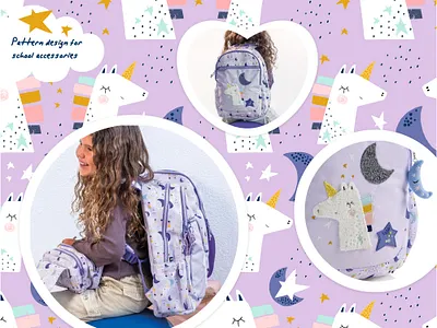 Pattern design for school backpack and accessories design fabric design fabric pattern kids products pattern design print design surface design