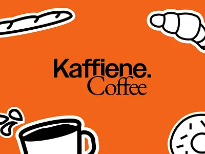Kaffiene. Coffee Logotype brand identity branding cafe coffee design food illustration logo logotype typography visual identity