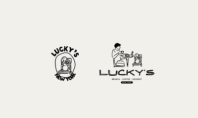 Lucky's Branding aesthetic brand design brand logo branding branding aesthetic branding logo business branding cafe branding cafe logo coffee shop branding design graphic design illustration logo logo design pinterest branding ui ux vector