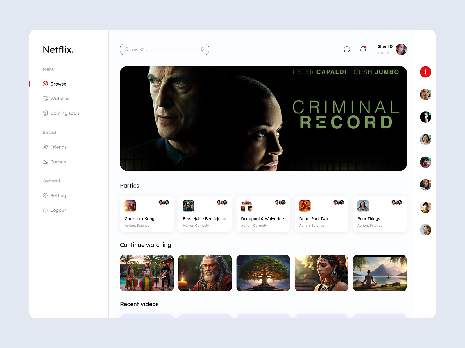 Netflix Web App Redesign – Social & Interactive Streaming UI by Dinidu ...