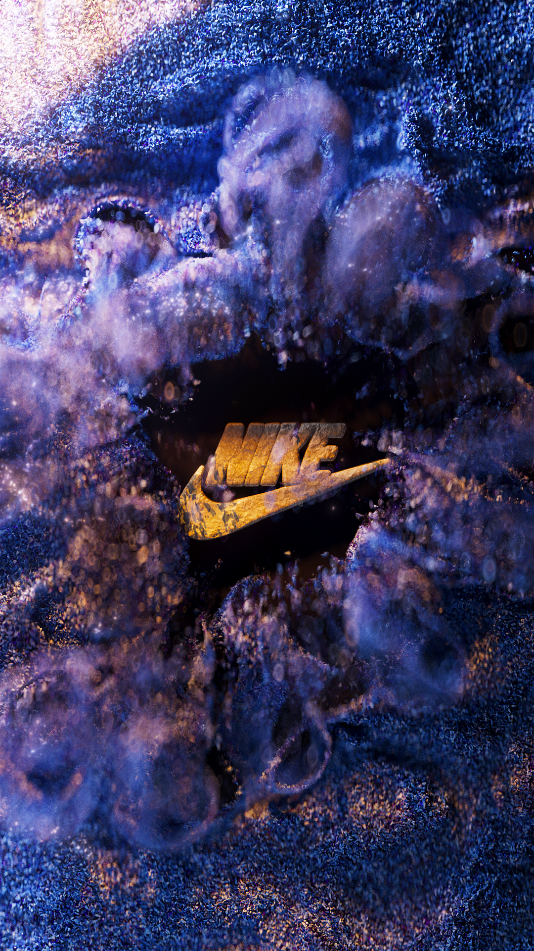 Nike advection 3d animation after effects animation brand animation c4d cinema 4d dust gif logo logo animation motion graphics particles