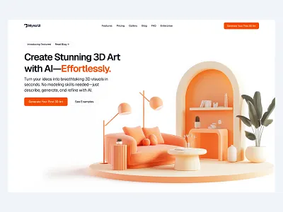 3D Hero Section 🎨 design hero hero section landing landing page minimal saas ui web design