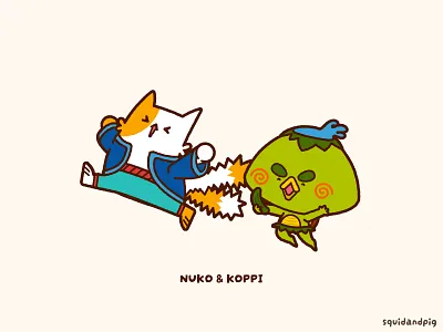 Nuko & Koppi chibi cute folklore gumi japan kappa kawaii yokai