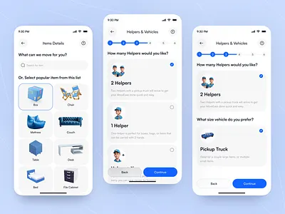 Movers & Delivery Service Mobile App app app design app step delivery home service app ios app mobile mobile app movers moversapp moving service app product design step by step step by step flow ui ux