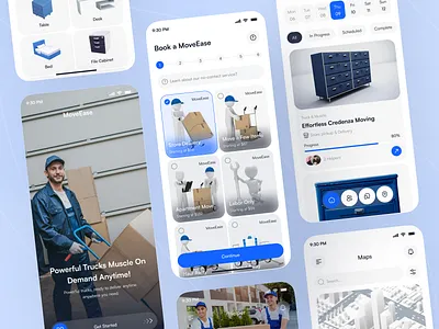 Movers & Delivery App Concept app app design delivery home service app ios app mobile mobile app movers movers app moving service app product design ui uidesign ux