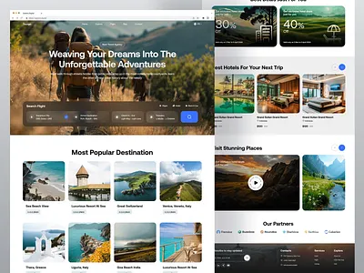 Travel Landing page adventure destination homepage landing page seative seative digital subash tourism travel travel agency travel website ui ux vacation web design