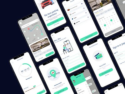 JaPark App app app design design figma find parking app find parking lot mobile app parking ui uiux