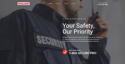 Security Service Website design elementor web design website wordpress