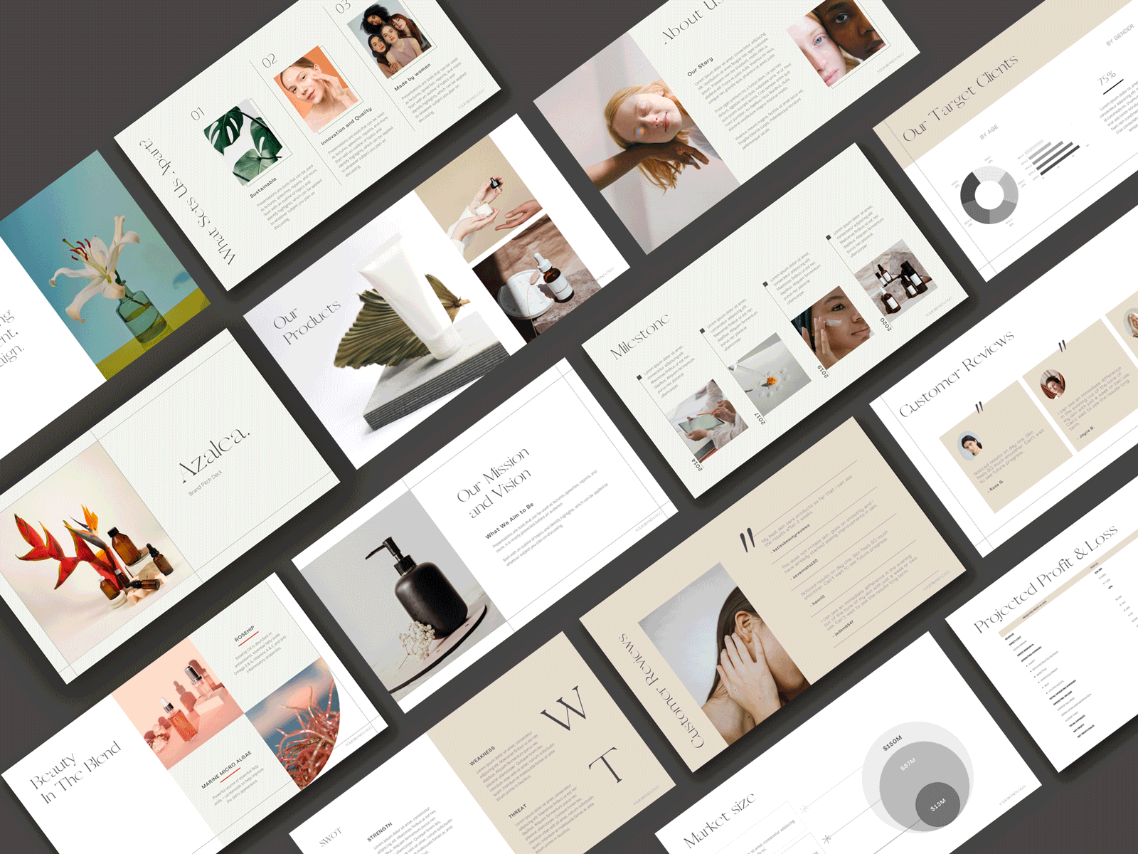 AZALEA Canva Pitch Deck Template by kijoo on Dribbble