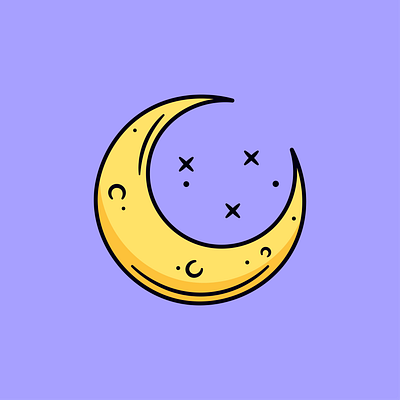 moon 2d artwork branding design graphic design illustration logo moon motion graphics ui vectorgraphics