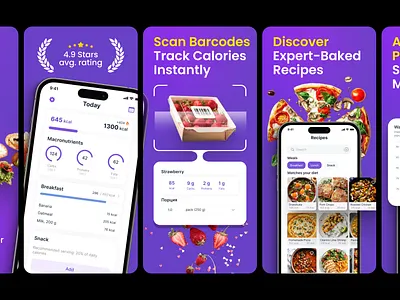 Nutrilog Screenshots Design