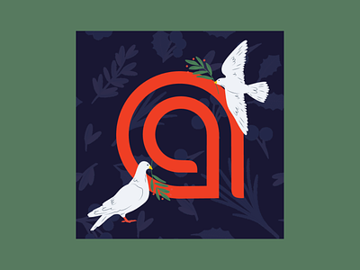 Alembic unused holiday logo bird branding christmas design digital art doves holidays logo nature
