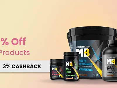 Muscle Blaze banner branding design graphic design post ui