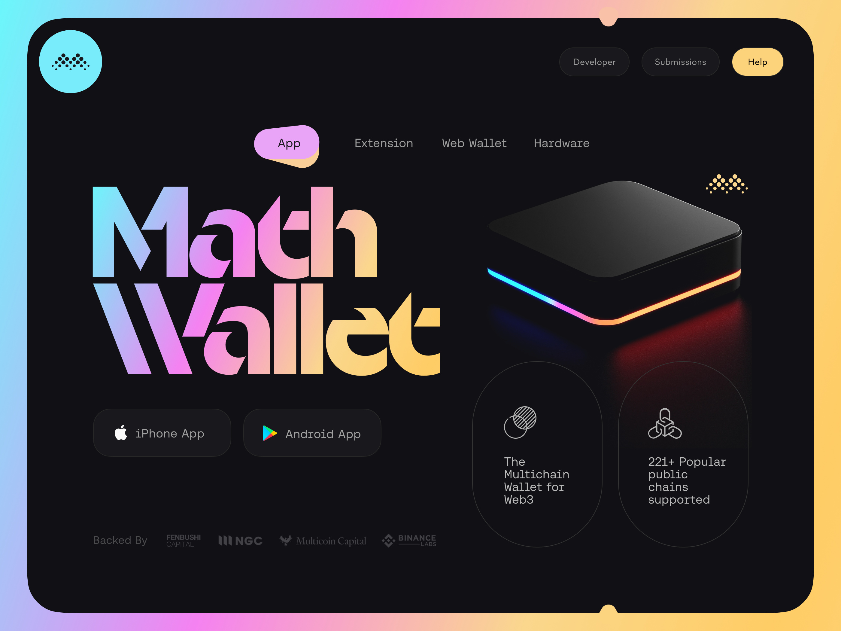 Math Wallet blockchain crypto crypto wallet cryptocurrency landing landing page ui wallet web design web site web3