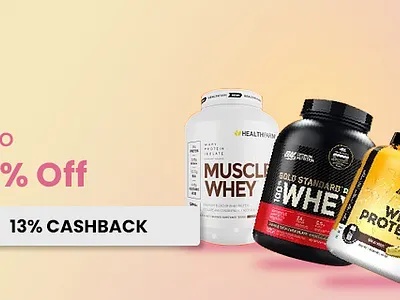 Hyugalife banner best deals branding cashback daily health products design graphic design health products post products protein products sports nutrition ui