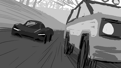 PUBG "McLaren" illustration storyboards