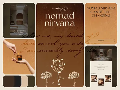 Normad Nirvana branding graphic design massage nirvana spa ui
