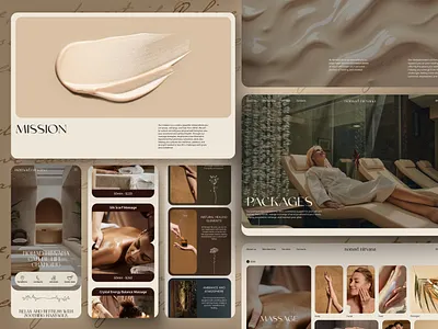 Packages Page branding graphic design massage nirvana spa ui ux