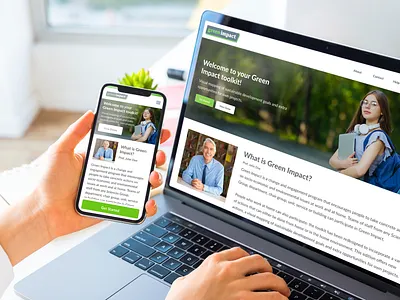 Green Impact - Responsive Landing page landing page mobile friendly mobilefirst responsive responsive design