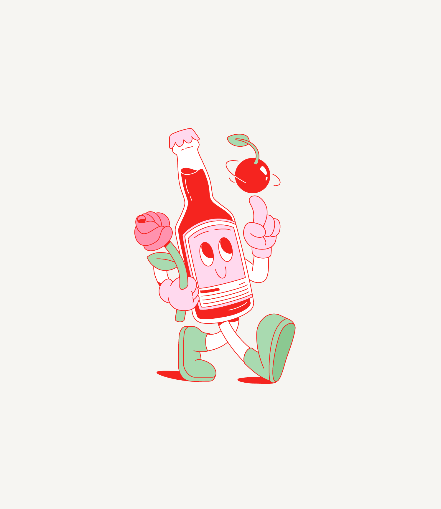 🔥 Sweet & Spicy 🔥 2d art article design branding characterdesign cherry design drawing flat illustration logo mascot rose soda spicy ui vector
