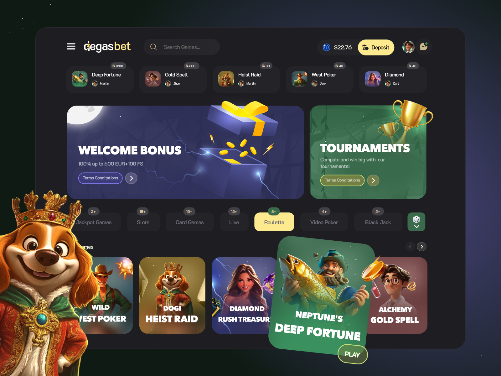Example of Betting Website Design