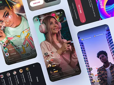 Stream Live AI Mobile App ai ai powered app appstore branding design generation graphic design interface ios live mobile stream streaming ui ux