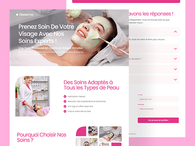 Beauty Clinic Landing Page design ui uidesign