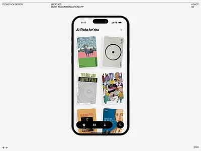 Book Recommendation App ai animation book app mobile app ui ux