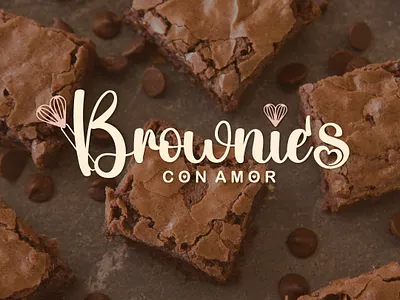 Brownies con amor branding logo