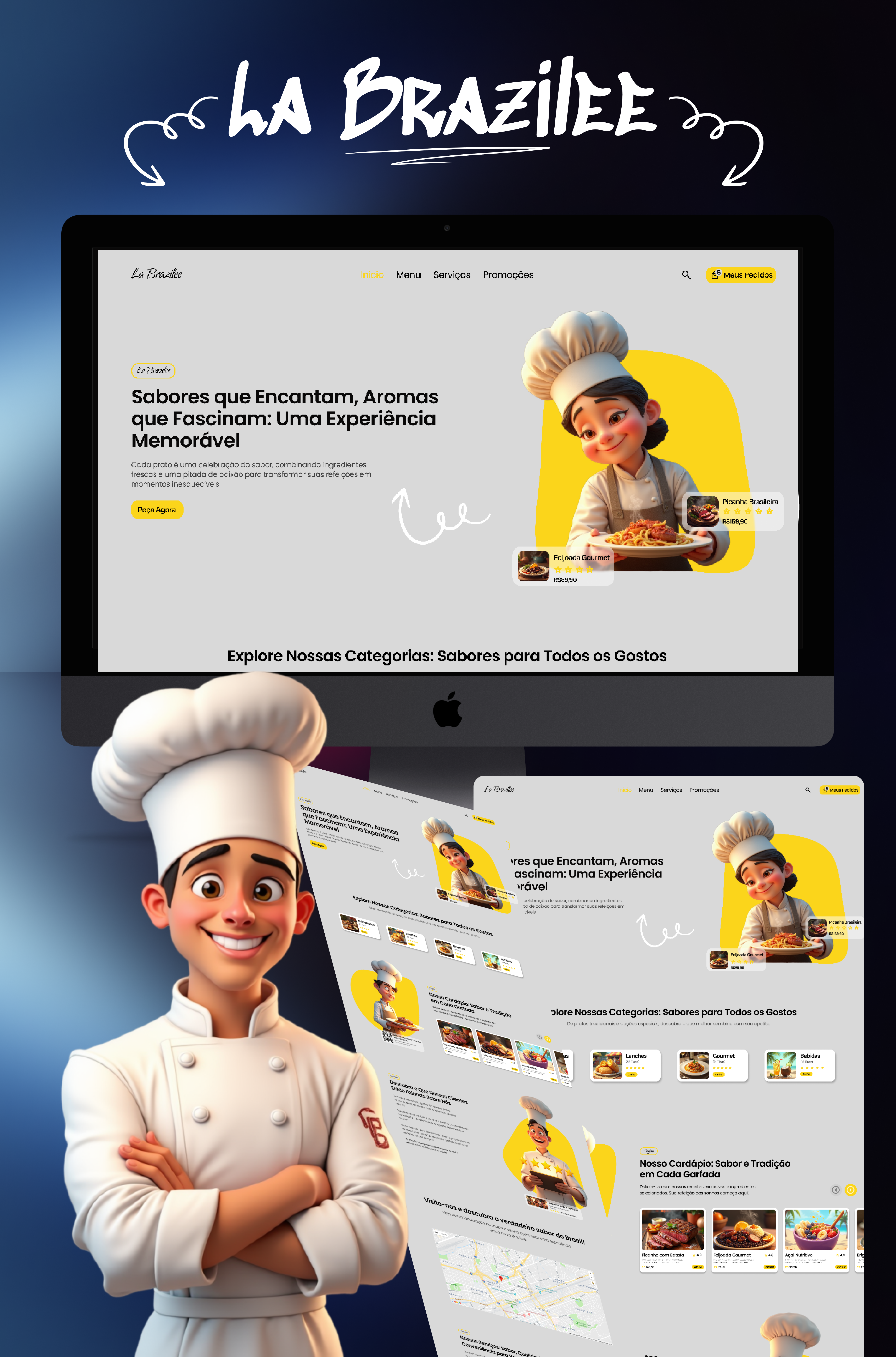 La Brazilee - Landing Page 3d design figma framer front end ui ux