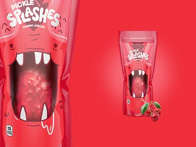 Pickle Splashes | Cherry Jubilee ad brand branding character design design food graphic design illustration inspiration logo package package design vector visual design