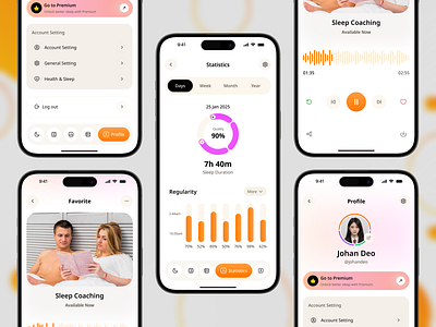 Sleep Mobile App android app android app design app design mobile app mobile app design sleep app sleep app design sleep mobile app sleep tracker sleep tracking mobile app sleep ui ui design uiux
