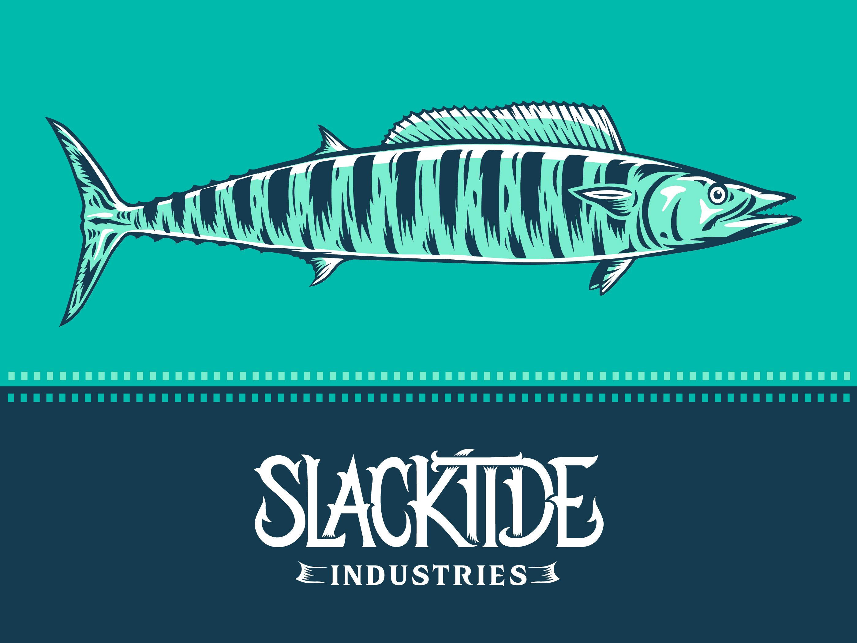 Wahoo Illustration aqua brand branding fish fishing illustrator logo nautical ocean vector wahoo