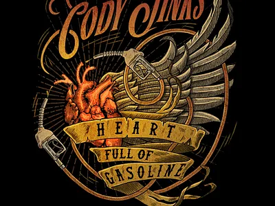 T-shirt design for Cody Jinks apparel artwork codyjinks design drawing illustration merch t shirt