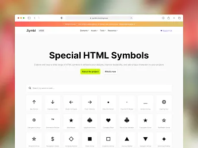 Symbl — Your Ultimate Symbol Library emoji flags free icons interface library product design ui uiux ux web