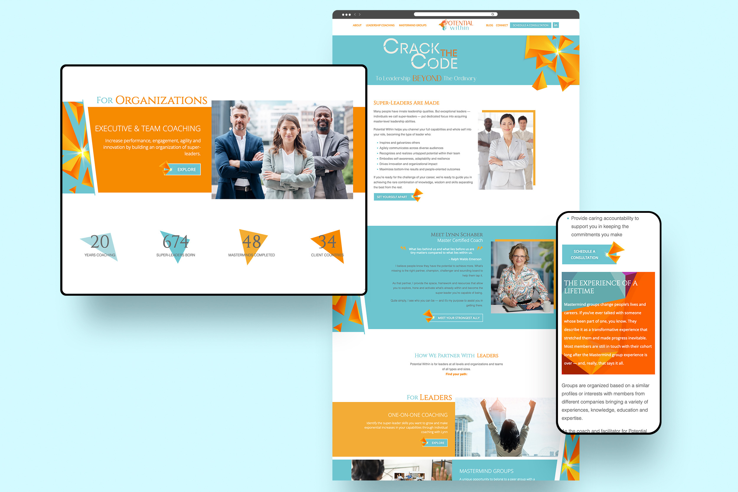Example of Potential Within - Brand  + Wordpress Website Design