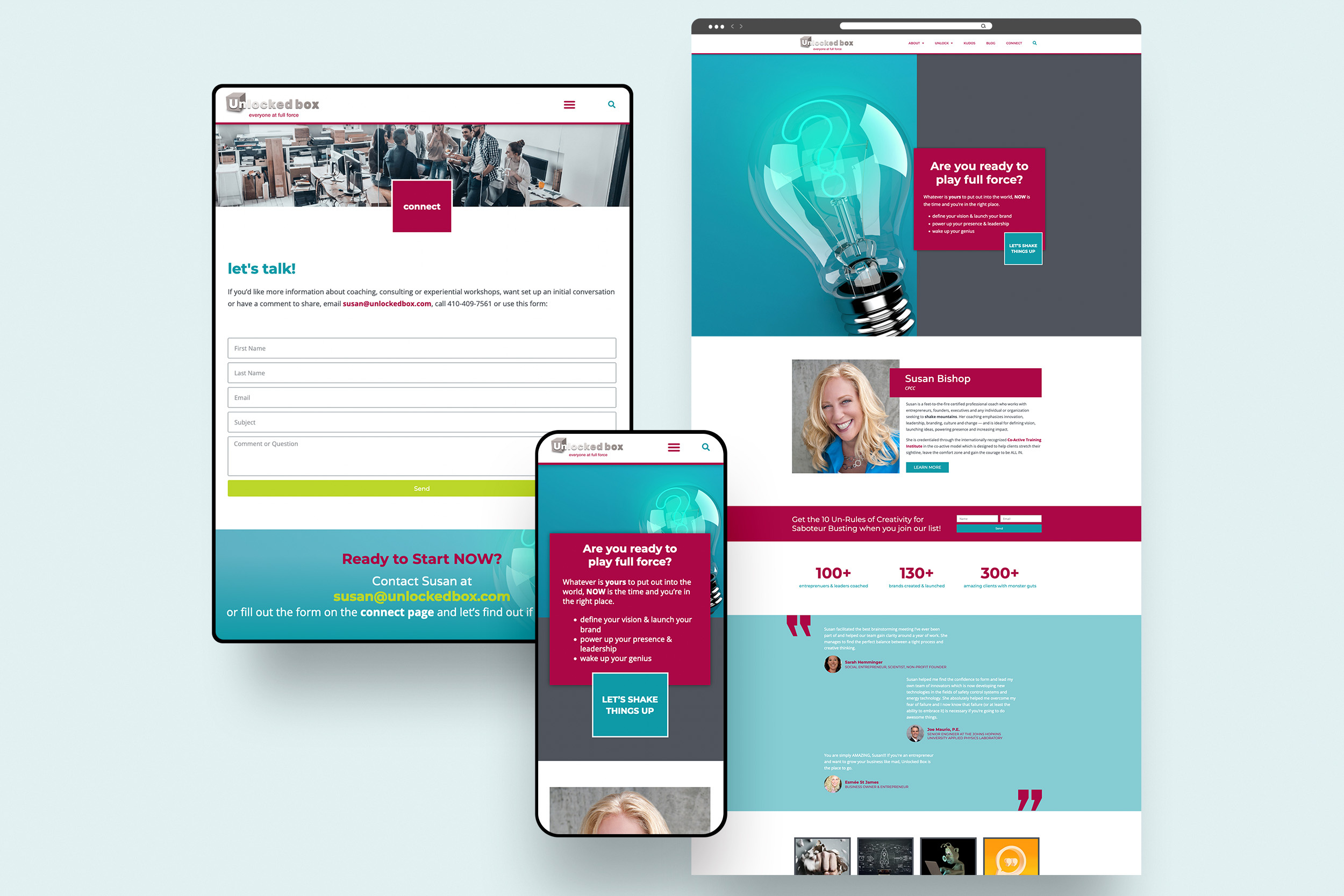 Example of UnlockedBox - Wordpress Website Design
