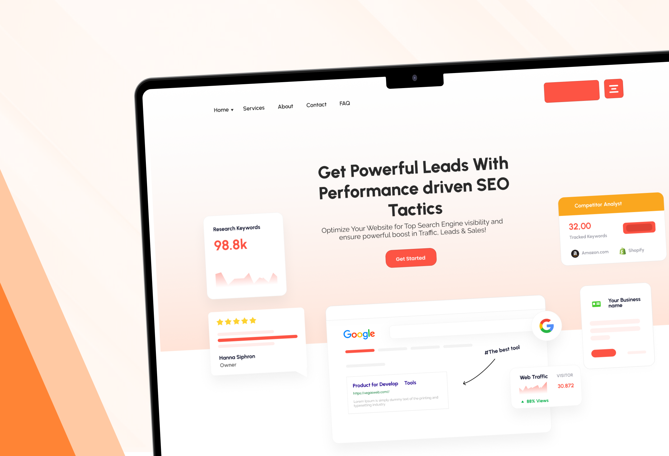 Modern SEO Agency Website Landing Page Design digital growth website marketing website ui minimalist seo web design seo agency seo agency website seo saas agecny seo saas agency website seo service website seo website design