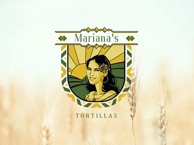 Mariana's Tortillas Logo Design brand identity branding custom illustration graphic design illustration logo logo design logomark mexican logo typography