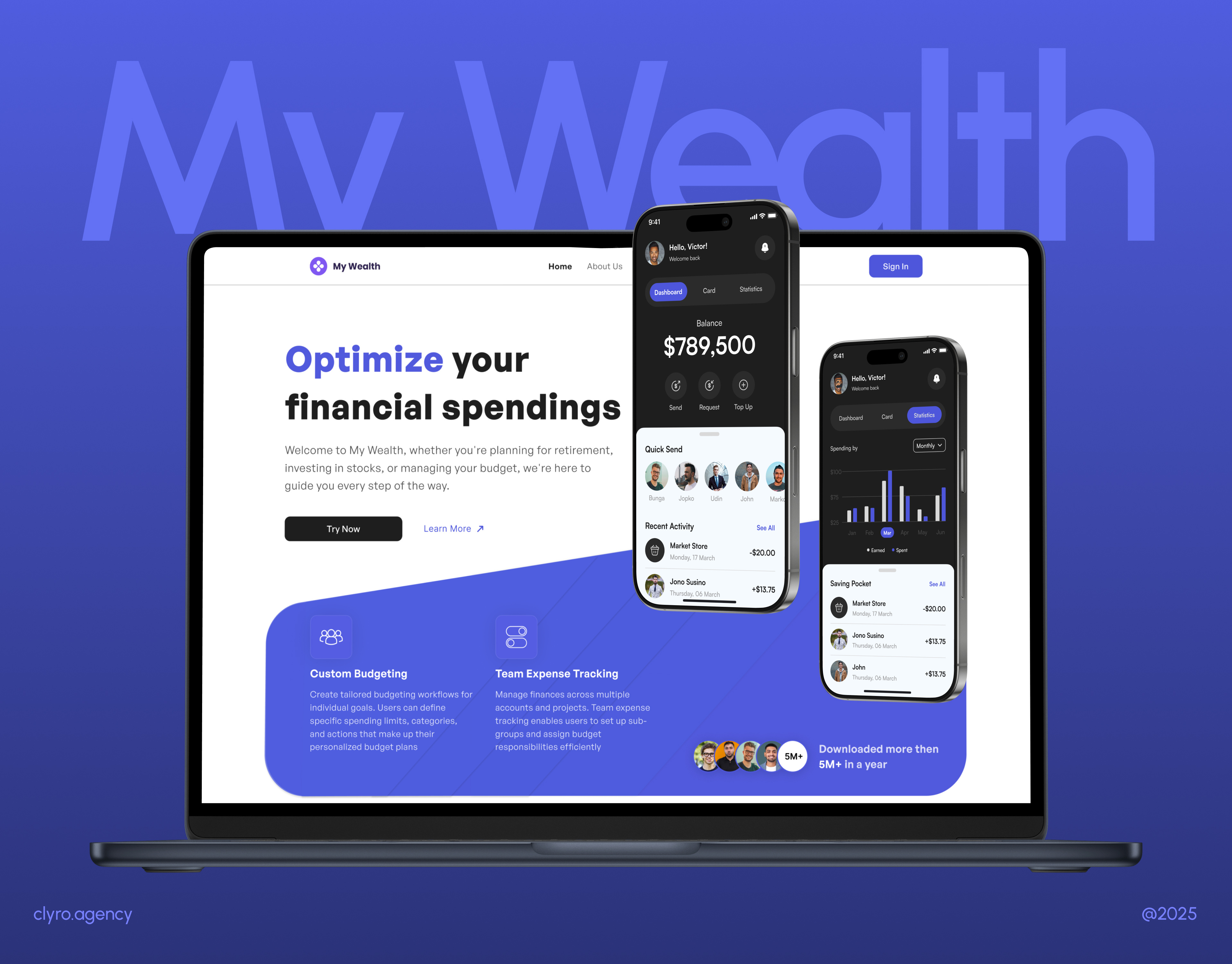 Personal Finance Landing Page UI/UX Web Design design figma finance landing page modern ui design personal finance ui design ui ux design uiux user ux design uxui web design website