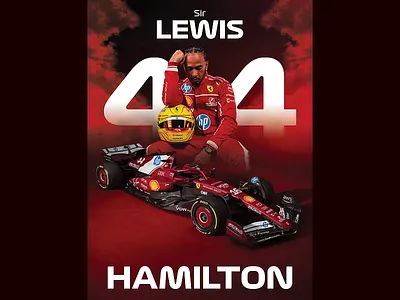Lewis Hamilton X Ferrari poster ferrari graphic design hamilton lewis poster design