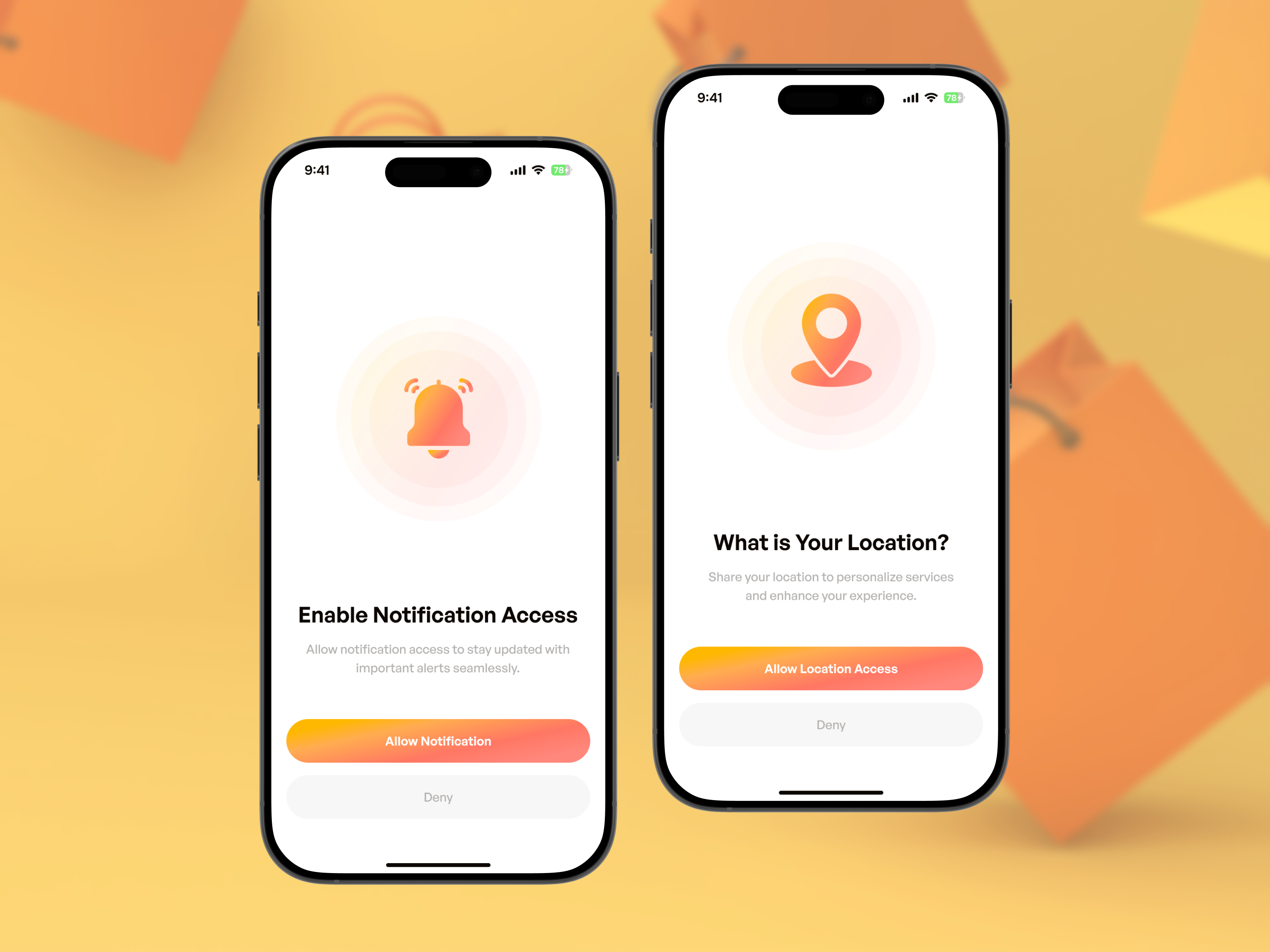 Shopping app - Location & Notification app design app design e commerce app ecommerce app ios app location app mobile app notification online shop online shopping shop shop app shop design shopping shopping app shopping card ui ux