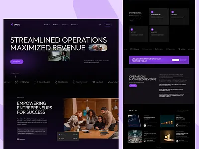 SaaS Landing Page dashboard landing page modern design product design saas trending design ui ui design unique design ux