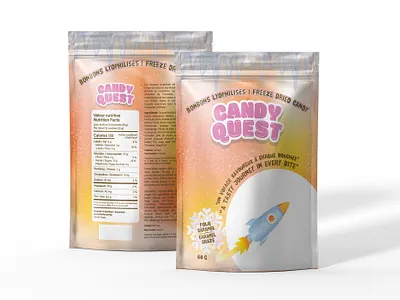 Freeze Dried Candy Pouch Design bag branding coffee design food graphic design illustration label packaging pouch ui