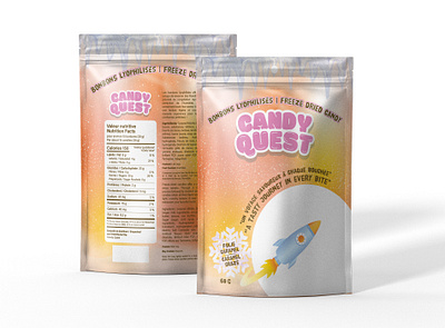 Freeze Dried Candy Pouch Design bag branding coffee design food graphic design illustration label packaging pouch ui