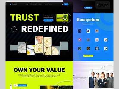 Crypto Landing Page bitcoin blockchain ceyptocurrency crypto crypto landing page dao design exchange graphic design hero invesment landing landing page marketplace mint nft page stake token website design