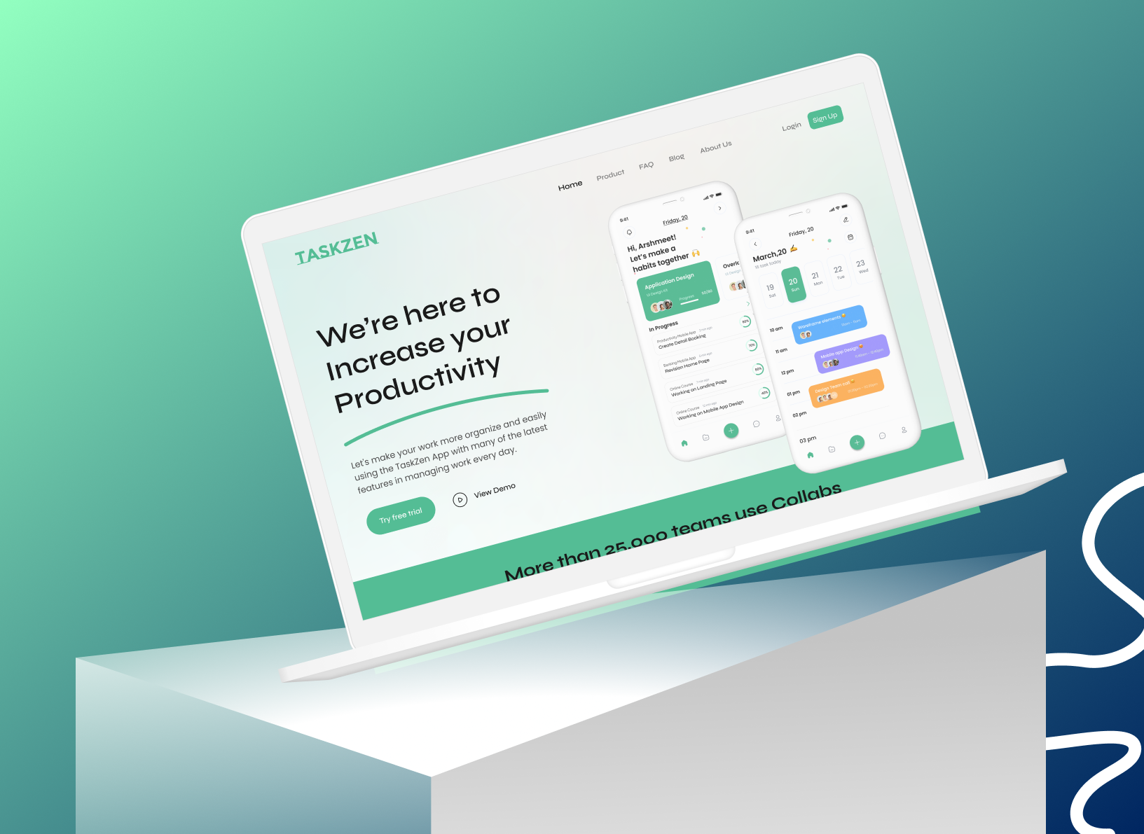 Task and Project Management app calendar goal tracking hero section landing page mobile app organize planner dashboard planning project management schedule task task list task management task manager to do dashboard ui ux web website